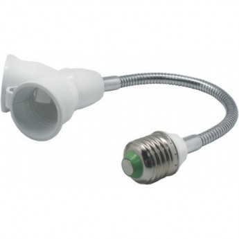 Переходник гибкий ECOLA BASE A7F27WEAY с цоколя E27 на 2хE27, 150мм, белый Переходник гибкий ECOLA BASE A7F27WEAY с цоколя E27 на 2хE27, 150мм, белый