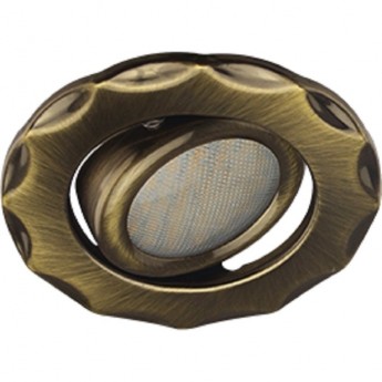 Светильник ECOLA MR16 DH07 GU5.3 встр. поворотный Звезда (скрытый крепеж лампы) Бронза 25x88 (кd74)