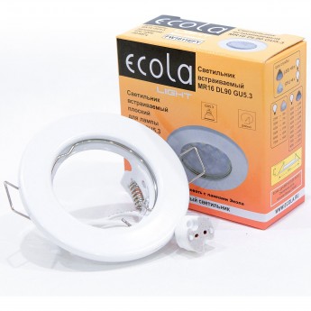 Встраиваемый светильник ECOLA LIGHT MR16 DL90 FW1611EFY белый